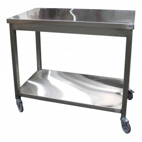 TABLE DE SERVICE INOX 304 SOUDEE, CENTRALE, 