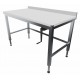 TABLE DE DECOUPE INOX 304 ADOSSEE, DESSUS POLY  