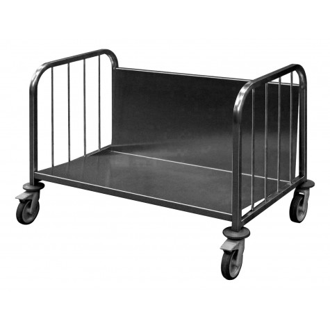 CHARIOT INOX 304 POUR 100 PLATEAUX CAFETERIA, 