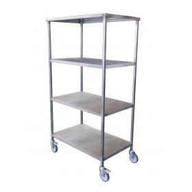 ETAGERE PLEINE INOX 304 4 NIVEAUX SPECIAL PAD 