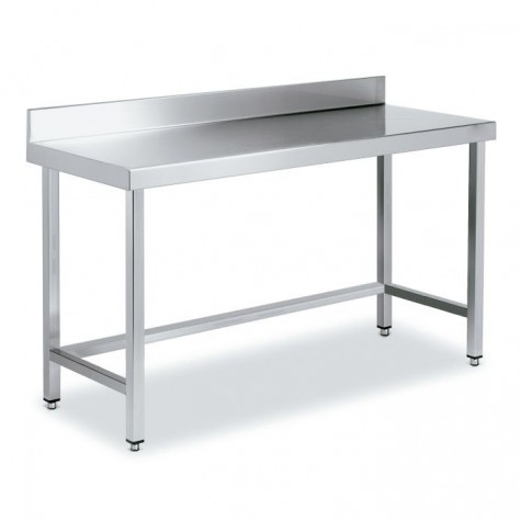 TABLE INOX SOUDEE ADOSSEE   Hauteur (en mm):850