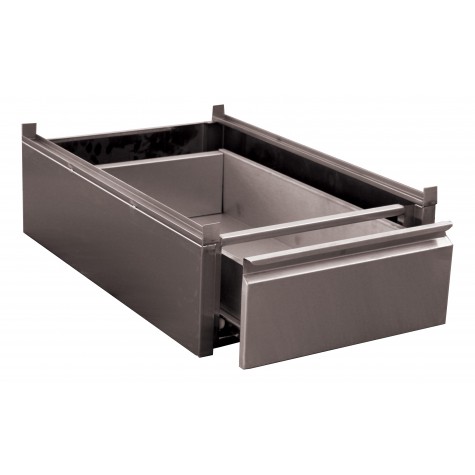 BLOC INOX 304, 1 TIROIR MONOBLOC GN1/1 POUR TABLES 
