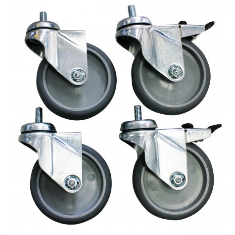 PLUS VALUE DE 4 ROUES D.125MM CHAPE ZINGUEE 
