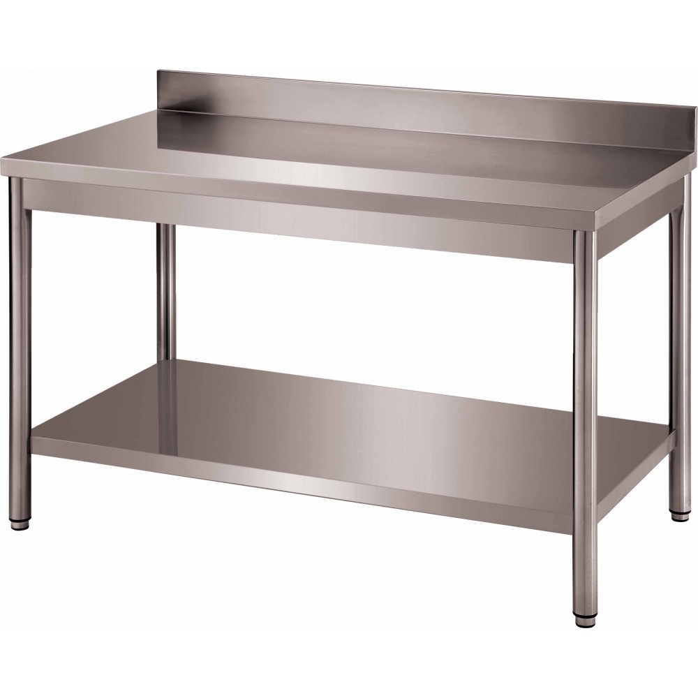 TABLE ADOSSEE DEMONTABLE INOX, ET.BASSE, Hauteur (en mm):850 TABLE ADOSSEE DEMONTABLE INOX, ET.BASSE, Hauteur (en mm):850
