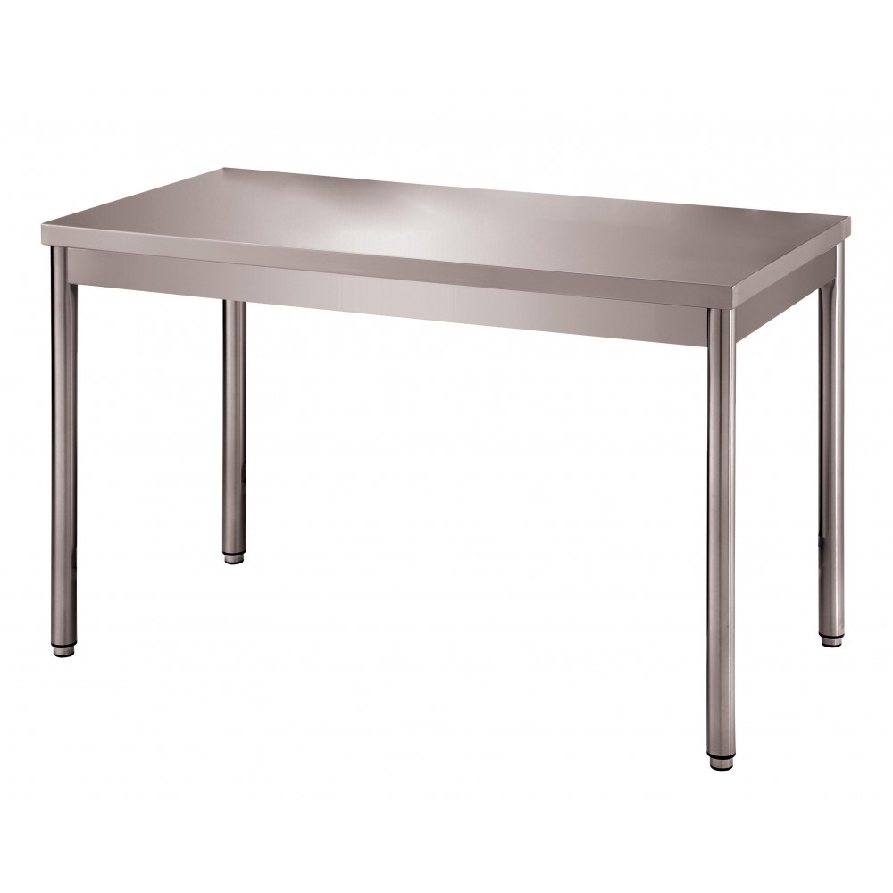 TABLE CENTRALE DEMONTABLE INOX, PIEDS RONDS Hauteur (en mm):850 TABLE CENTRALE DEMONTABLE INOX, PIEDS RONDS Hauteur (en mm):850
