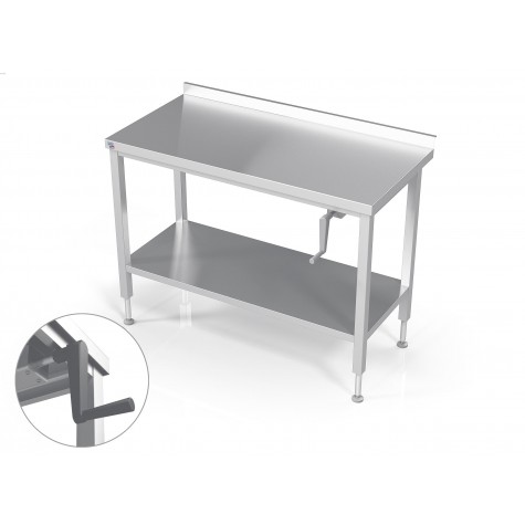 TABLE INOX SOUDEE INOX 304 ADOSSEE CONFOR'TABLE   Hauteur (en mm):900