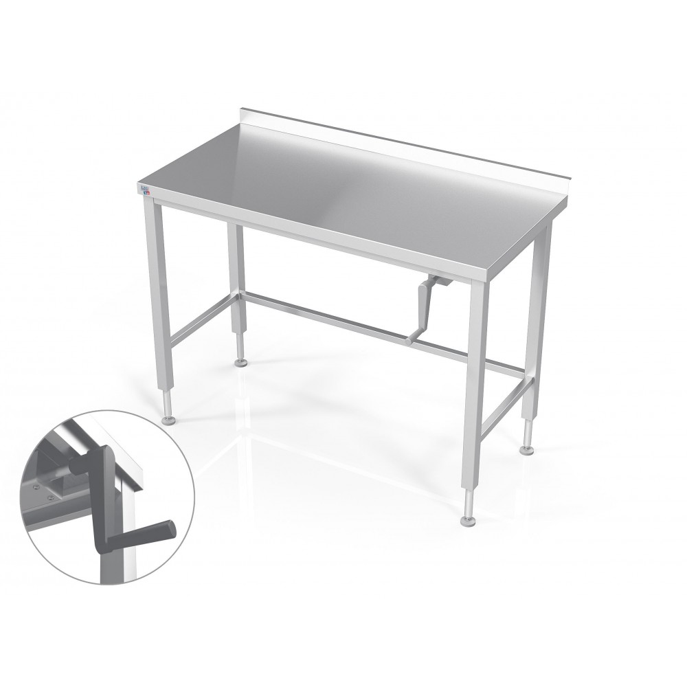 TABLE INOX SOUDEE INOX 304 ADOSSEE CONFOR'TABLE Hauteur (en mm):900 TABLE INOX SOUDEE INOX 304 ADOSSEE CONFOR'TABLE Hauteur (en mm):900