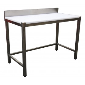 TABLE DE DECOUPE ADOSSEE INOX 304,  