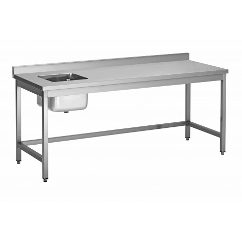 TABLE DU CHEF CENTRALE INOX 304 SOUDEE,  Largeur (en mm):700 