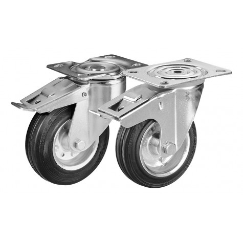 PLUS VALUE POUR 4 ROUES PIVOTANTES CHAPE INOX 