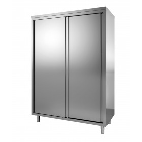 ARMOIRE INOX, PORTES COULISSANTES DOUBLEES  Largeur (en mm):600