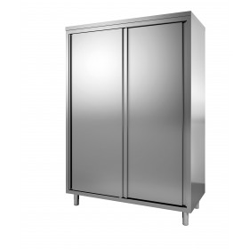 ARMOIRE INOX, PORTES COULISSANTES DOUBLEES Longueur (en mm):1200 Largeur (en mm):700