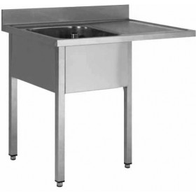 PLONGE INOX SOUDEE, ENCASTREMENT LV, 1 BAC Longueur (en mm):700 Largeur (en mm):700 Egouttoir:AUCUN