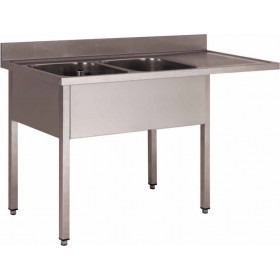 PLONGE INOX SOUDEE, ENCASTREMENT LV, 1 BAC Longueur (en mm):700 Largeur (en mm):700 Egouttoir:AUCUN