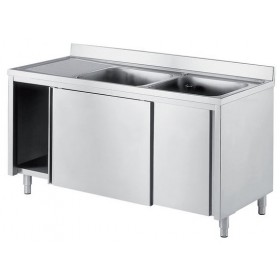 PLONGE INOX SOUDEE, ENCASTREMENT LV, 1 BAC Longueur (en mm):700 Largeur (en mm):700 Egouttoir:AUCUN