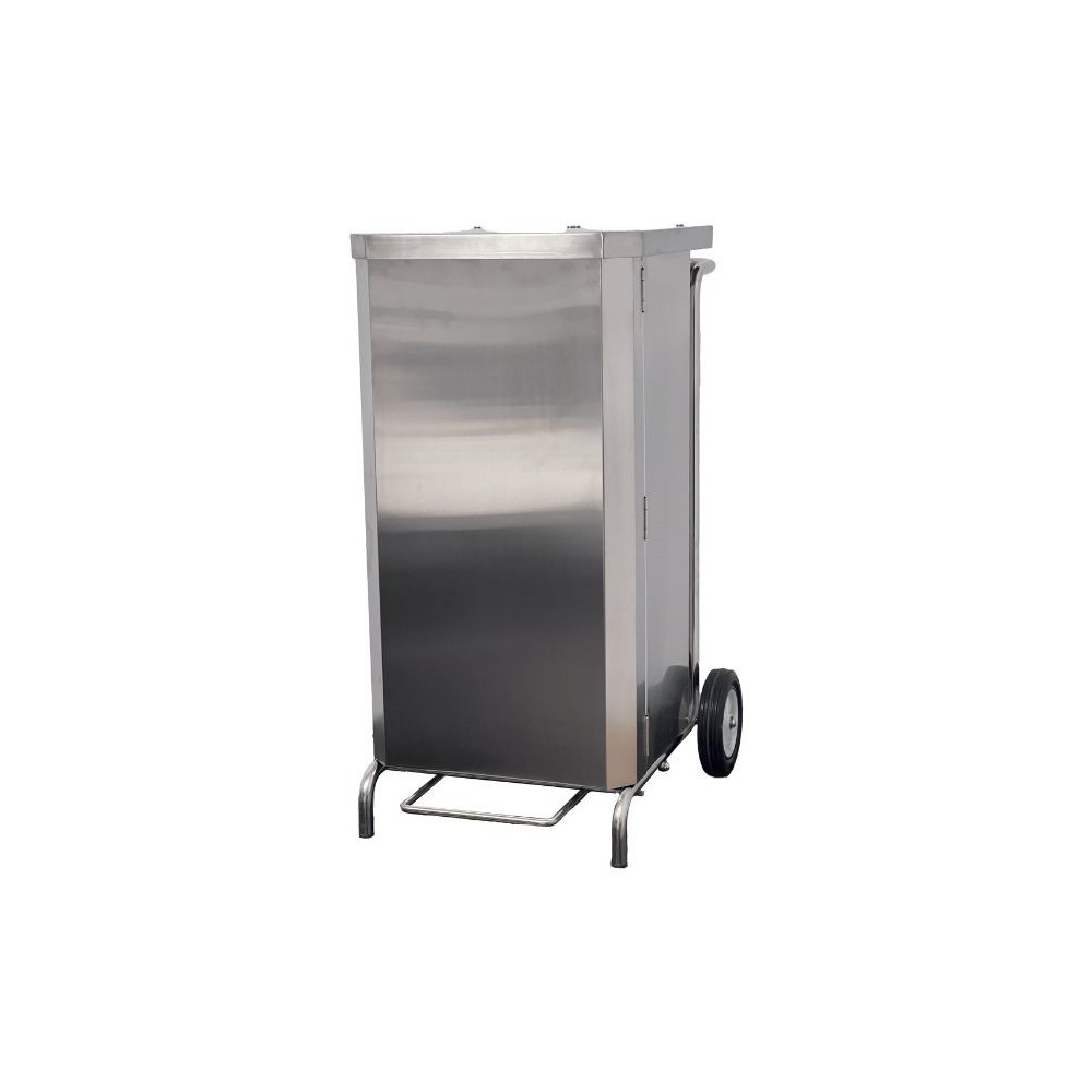 PORTE-SACS MOBILE CARENE INOX A OUVERTURE FRONTALE PORTE-SACS MOBILE CARENE INOX A OUVERTURE FRONTALE