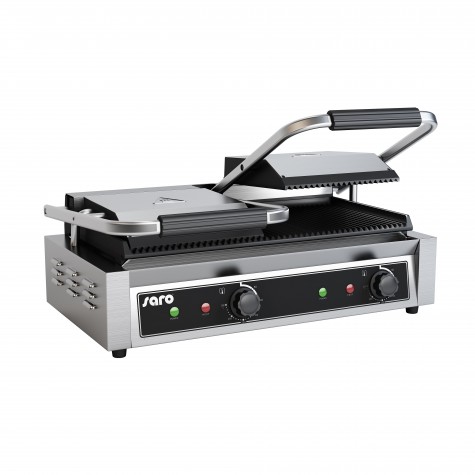 GRILL PANINI DOUBLE RAINURE DESSUS/DESSOUS EN 