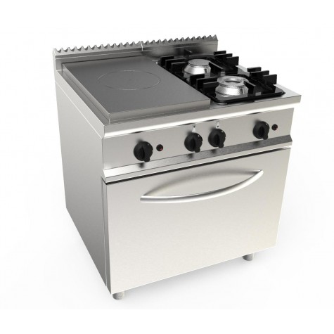 PLAQUE COUP DE FEU 4.5KW + 2 FEUX GAZ (4.5+7.5KW) 