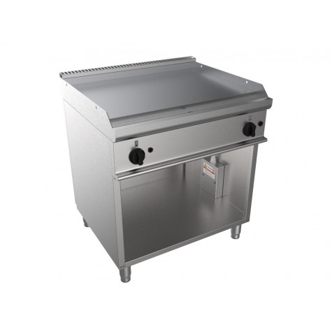 FRY-TOP GAZ LISSE SUR PLACARD OUVERT 