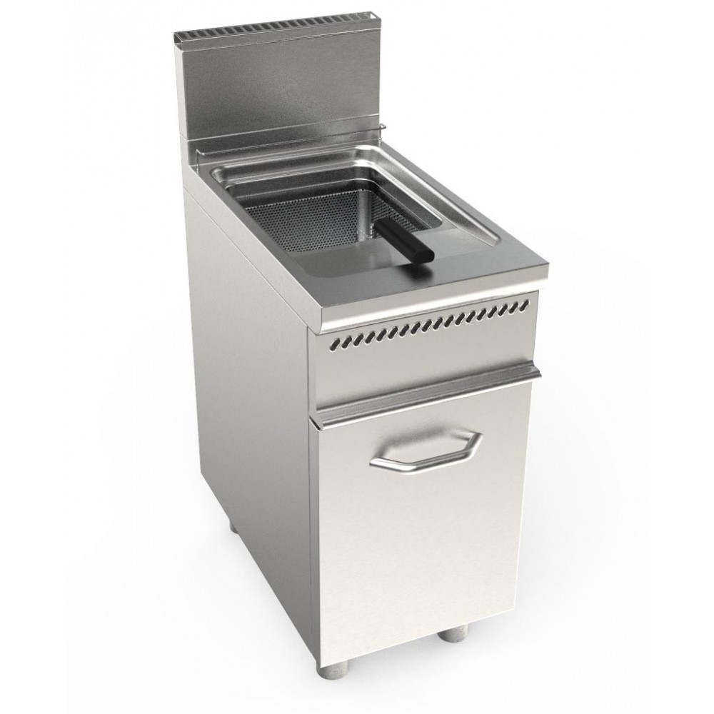 FRITEUSE GAZ INOX 304, 1 CUVE 17L, FRITEUSE GAZ INOX 304, 1 CUVE 17L,