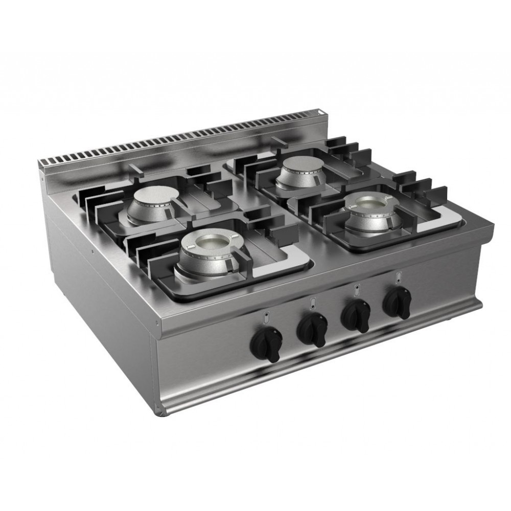 FOURNEAU GAZ 4 BRULEURS INOX 304 A POSER FOURNEAU GAZ 4 BRULEURS INOX 304 A POSER