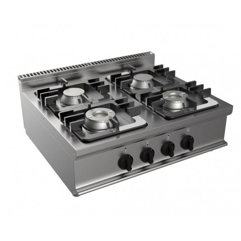 FOURNEAU GAZ 4 BRULEURS INOX 304 A POSER 