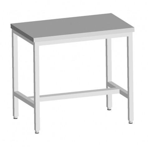 TABLE INOX SOUDEE CENTRALE Longueur (en mm):1600  Hauteur (en mm):850