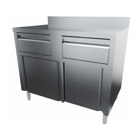 MEUBLE BAS INOX ADOSSE, 2...