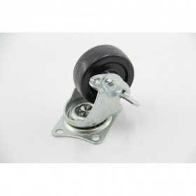 Castors 83 mm avec plaque de frein montée - compatible