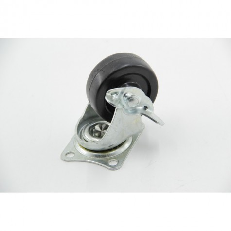 Castors 83 mm avec plaque de frein montée - compatible