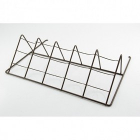 Étagère en fil de fer pour le vin, à angle, marron - compatible