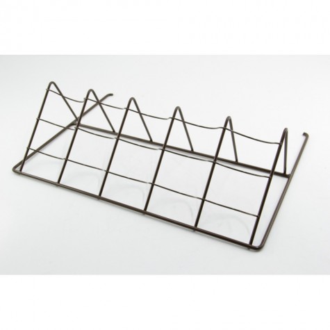 Étagère en fil de fer pour le vin, à angle, marron - compatible