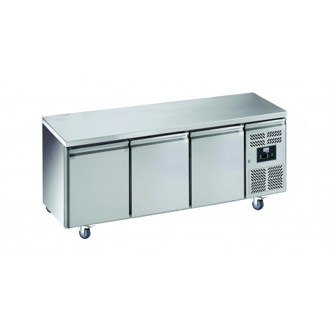 Desserte 3 portes dessus inox