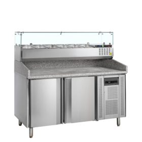 Table à pizza avec module pour garniture PT1200 + GVC38-150