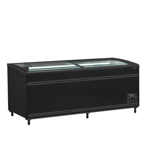 Réfrigérateur / congélateur de supermarché noir SFI185B-CF VS