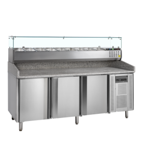 Table à pizza avec module pour garniture PT1300 + GVC38-200