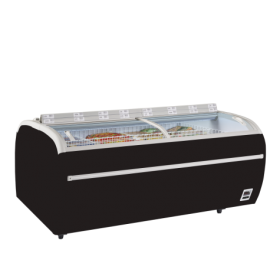 Congélateur de supermarché noir TWIN 220B-F | CHR Direct