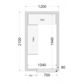 Panneaux de chambre froide 80 mm CR 120x210x220 | CHR Direct