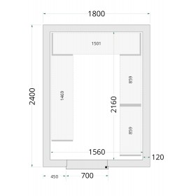 Panneaux de chambre froide 120 mm CR 180x240x220 | CHR Direct
