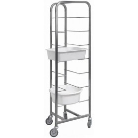 Échelle inox soudée pour 8 bacs de diviseuse | CHR Direct