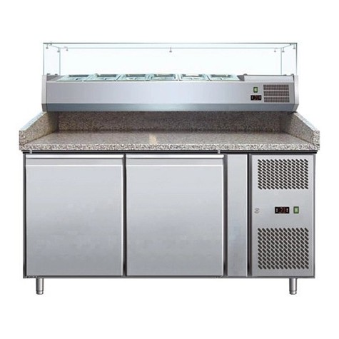 Meuble pizzas, 2 p. 600x400 mm, +2/+8°C, gaz R600A – L2G
