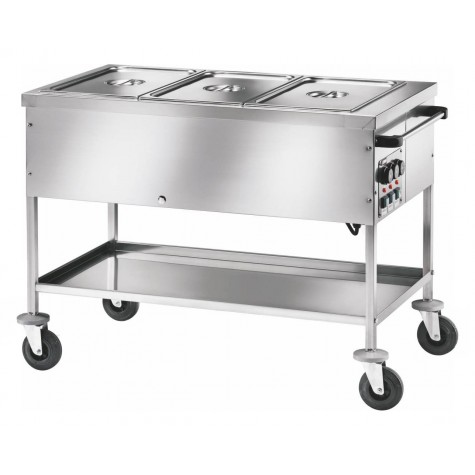 Chariot bain-marie 3 cuves gn1/1-150