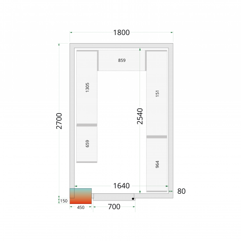 Panneaux de chambre froide SEUL EP 120 mm 180X270 – Tefcold