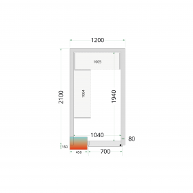 Chambre froide POSITIVE120*210