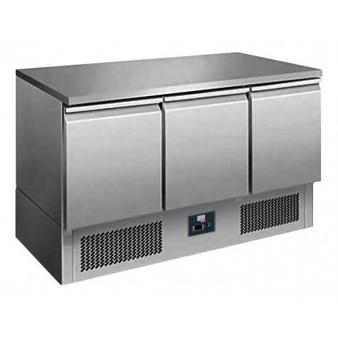 DESSERTE REFRIGEREE INOX CENTRALE, +2/+8°C,  