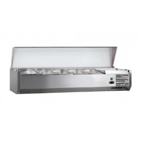 VITRINE A INGREDIENTS INOX, +2/+8°C, GAZ R600A 