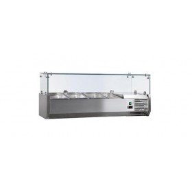 VITRINE A INGREDIENTS INOX, +2/+8°C, AVEC 