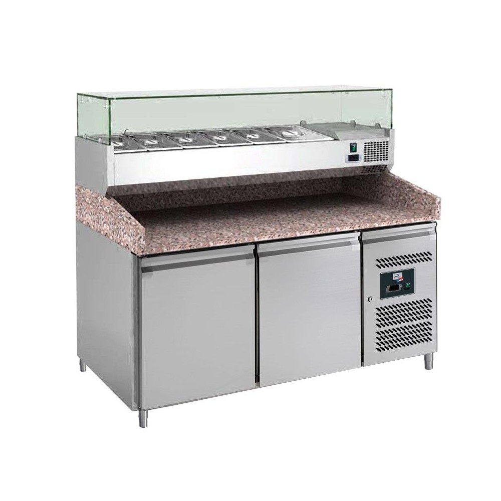 MEUBLE PIZZAS, 2 P. 600X400 MM, +2/+8°C, GAZ R600A MEUBLE PIZZAS, 2 P. 600X400 MM, +2/+8°C, GAZ R600A