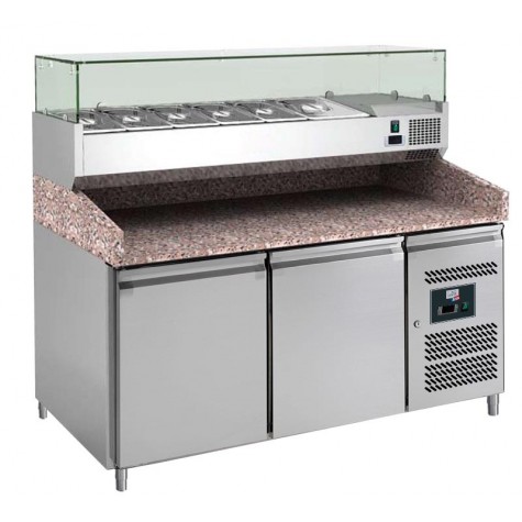MEUBLE PIZZAS, 2 P. 600X400 MM, +2/+8°C, GAZ R600A 