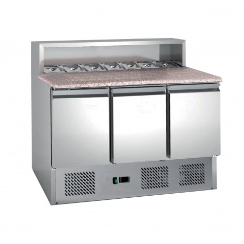 TABLE A PIZZA DESSUS GRANIT, +2/+8°C, GAZ R600A 